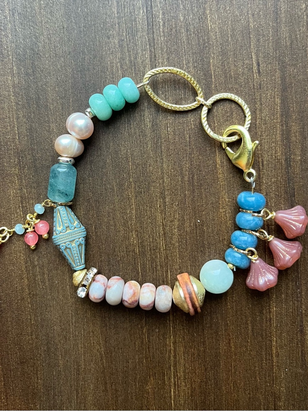 Boho style New agate charm bracelet